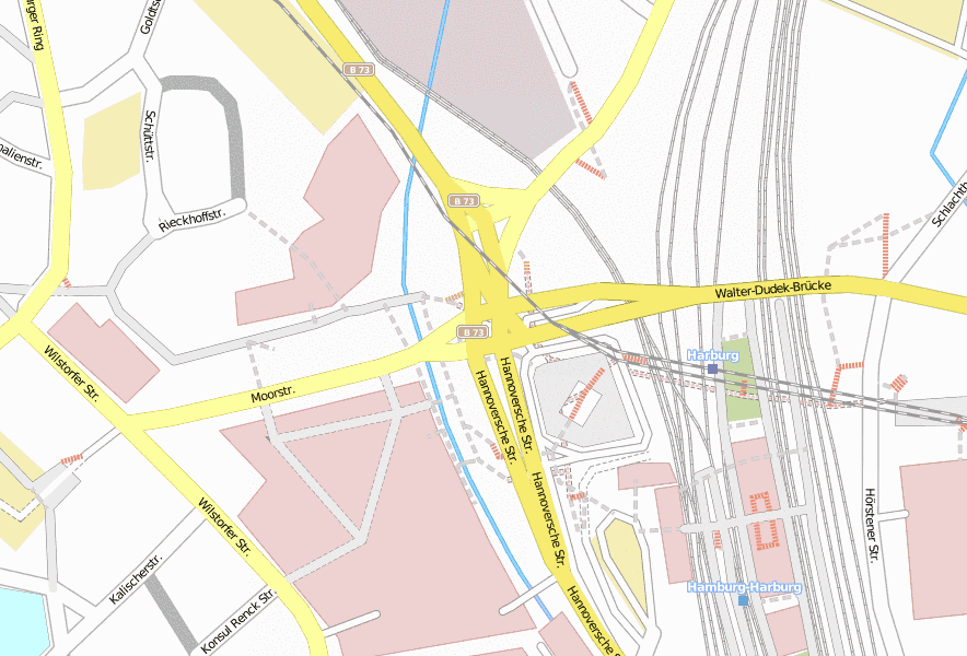 Hamburg-Harburg Stadtplan mit Luftansicht und Unterkünften von Hamburg