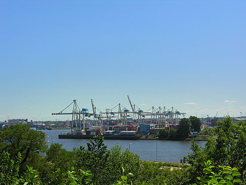 Altonaer Balkon mit Blick auf den Hafen - Hamburg (Hamburg)