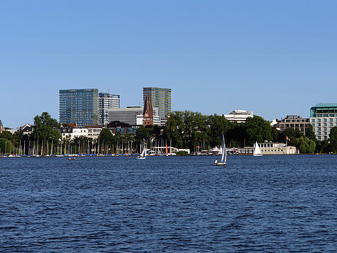 Blick nach Osten von der Außenalster - Hamburg (Hamburg)