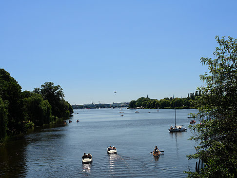 Außenalster Panorama in Richtung Innenstadt - Hamburg (Hamburg)