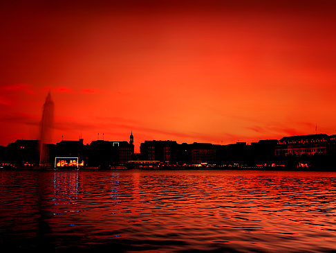 Foto Binnenalster am Abend