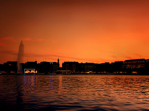 Fotos Binnenalster am Abend | Hamburg