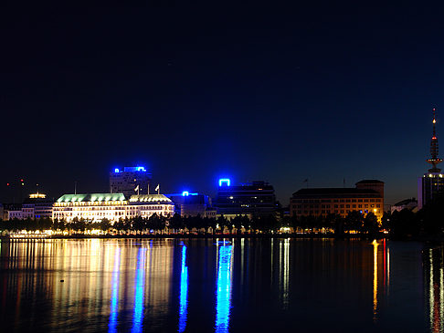 Binnenalster bei Nacht - Hamburg (Hamburg)