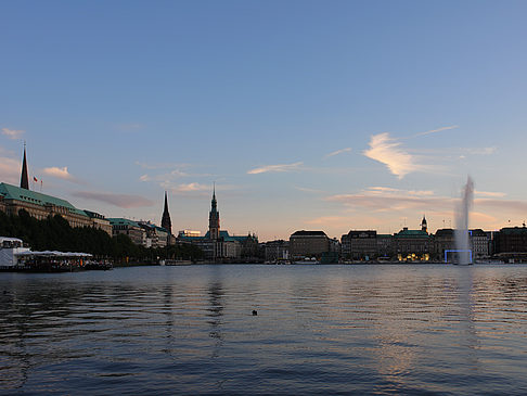 Sonnenuntergang über der Binnenalster - Hamburg (Hamburg)