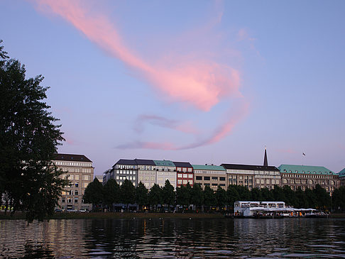 Sonnenuntergang über der Binnenalster - Hamburg (Hamburg)