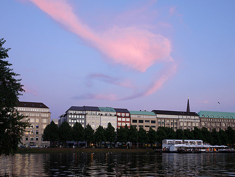 Sonnenuntergang über der Binnenalster - Hamburg (Hamburg)