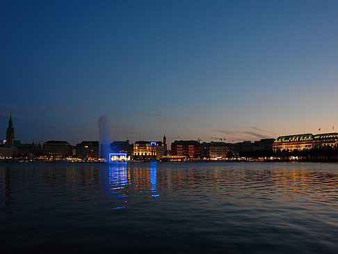 Sonnenuntergang über der Binnenalster - Hamburg (Hamburg)