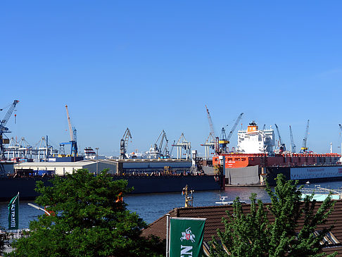 Blick auf den Hafen Fotos