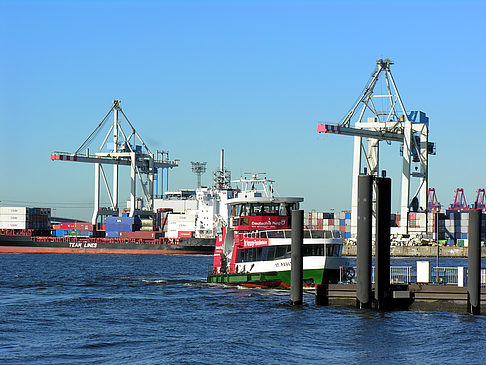 Foto Blick auf den Hafen - Hamburg