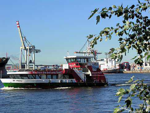 Foto Blick auf den Hafen - Hamburg