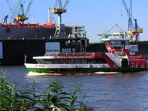 Foto Blick auf den Hafen - Hamburg