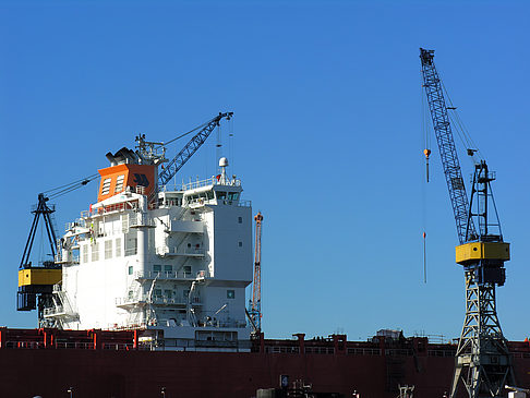 Foto Blick auf den Hafen - Hamburg